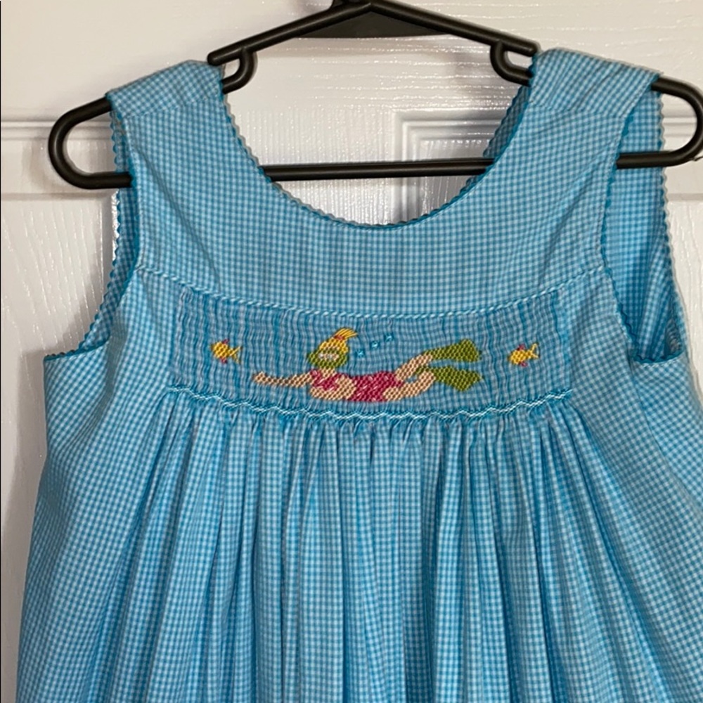Girls’ Smocked Scuba Dress EUC